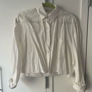 White linen shirt